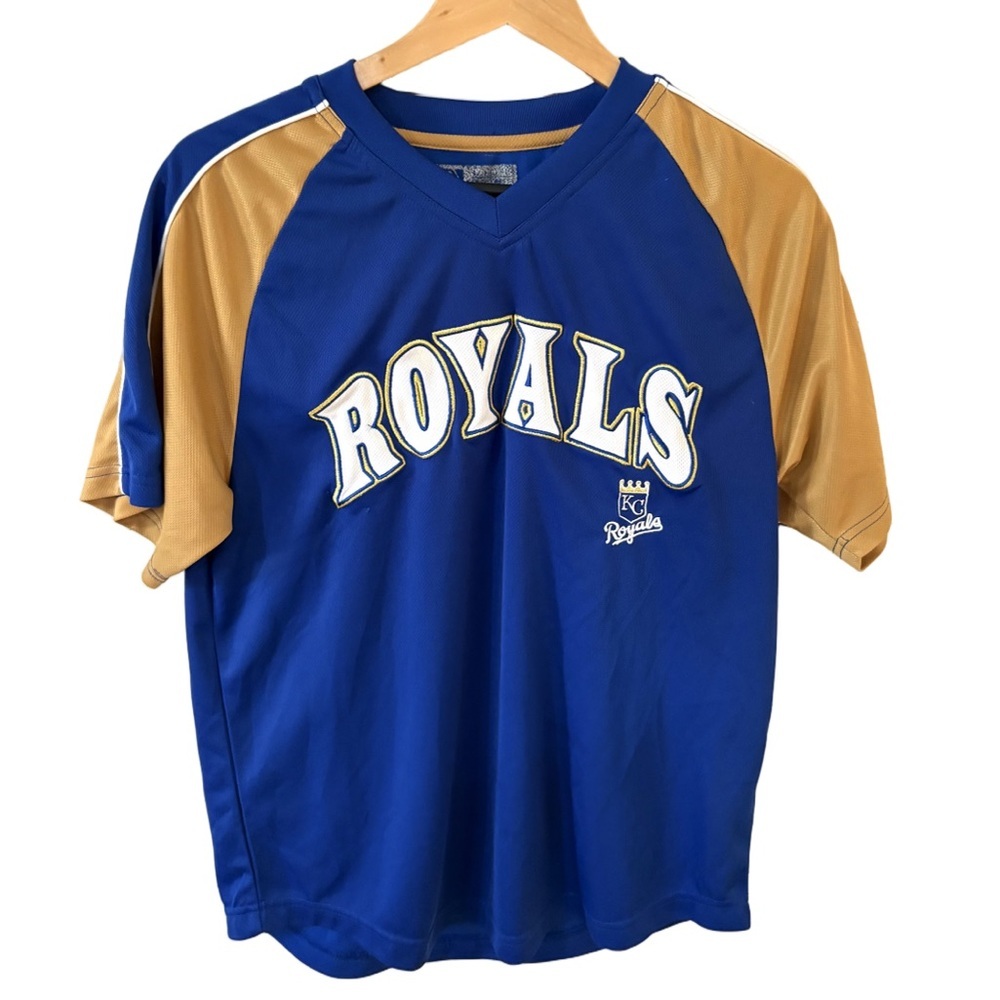 MLB Royals Blue and Gold Kids Short Sleeve Tee